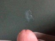 Huge cumshot after one week without sex (11 squirts of cum)