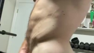 Bodybuilder Trusts Huge Cock And Flexes Muscles Jerking Huge Massive Dick Hot Sweat Musclebear Daddy