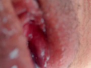 Italian amateur bitch pounded doggy style, orgasms and then squeezes cum out of pussy POV sex 16/16