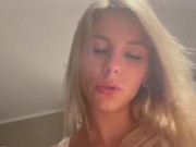 First person sex.  Big tit blonde sucks and rides my cock 11/16