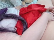 Sailor Mars lifts her skirt *play* Loud orgasm