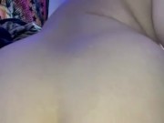 Slut bounces ass on dildo