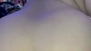 Slut bounces ass on dildo