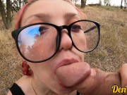 pink haired cute schoolgirl with glasses loves cock cum and sex on motorcycle 5/16