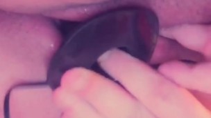 Tranny boy fucking his pussy