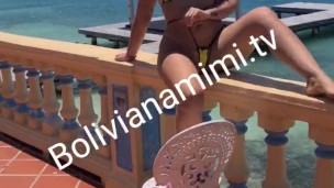 Masturbating at the Caribe... driving the camera man crazy😈😈😈 