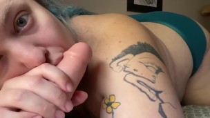 JERK OFF ENCOURAGEMENT- POV Blowjob on Dildo