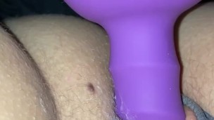 Big purple dildo felt so good! 