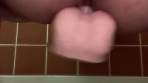 fat male solo is dildo pistoning hard