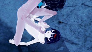 Ryuko BLOWJOB at the Train Station (3d Hentai)