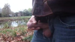 WANKING ON THE CANAL EDGE + cum