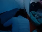 Fuck inside a tent (trying to be quiet)
