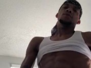 Snapchat: Bigpimpindonn |  Hot Guy Jacking Off His Thick Black Cock & Moans Sexy As Fuck! 12/16