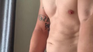 Long LUBED moaning cock blows a massive cumshot