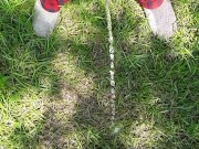 Outside pissing with bbq next door 13/16