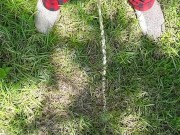 Outside pissing with bbq next door 14/16