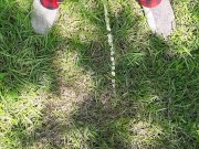 Outside pissing with bbq next door 15/16