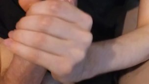Cute Boy Covers His Shirt in Cum