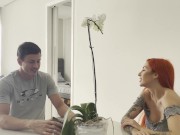 My husband almost caught me giving his ass to my stepbrother. 1/16