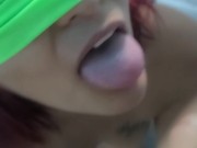 I like when my hubby cums on my face  13/16