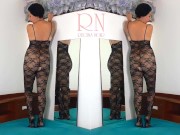 Black body stockings. Two teen girls posing in black mesh body lingerie Sexy lingerie. FULL 1 2/16