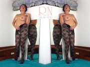 Black body stockings. Two teen girls posing in black mesh body lingerie Sexy lingerie. FULL 1 8/16