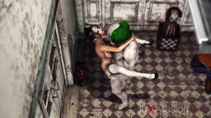 Super hot sexy college girl gets fucked hard by an Evil clown in an abandoned hospital