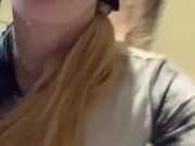 Cute blonde farts in slaves mouth 2/16