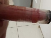10" penis pump completely filled. Time to master the 12"