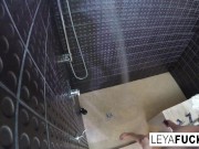 Big Tittied Blonde Babe Scrubs The Sex From Her Body 2/16