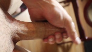 Jerking Off My Big Cock Until Precum in my Black Loafers