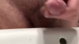 AirBnB Sink Huge Cumshot