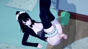 Maid gets BLOWJOB and FUCK (3d Hentai)