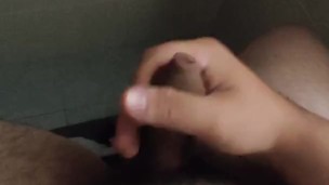Handjob in my bathroom