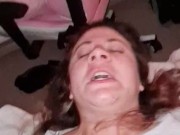 YOUNG WHORE GETS CREAMPIED ON BED 16/16