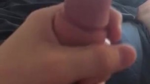 Young 21 Year Old Guy Moans Quietly While Teasing His Cock