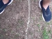 Pissing into the wind during a summer storm splashing all over me 14/16