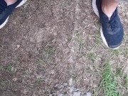 Pissing into the wind during a summer storm splashing all over me 15/16