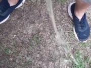 Pissing into the wind during a summer storm splashing all over me 6/16