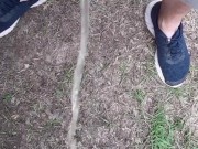 Pissing into the wind during a summer storm splashing all over me 8/16