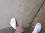 Pissing outsude in a summer shower 15/16