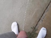 Pissing outsude in a summer shower 16/16