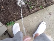 Fast Pissing outside in between thunderstorms 12/16