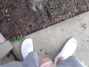 Fast Pissing outside in between thunderstorms 16/16