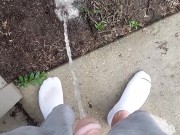 Fast Pissing outside in between thunderstorms 9/16
