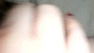 Clit play white thong