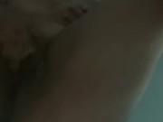 wearing my new thong and jerking off until my pussy gets wet