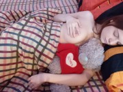 Cute girl masturbates after erotic dreams / morning masturbation 1/16
