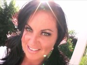 Feel hot watching Sarah Randall teasing you with her massive tits 15/16