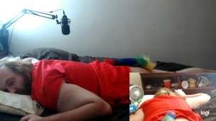 Sexy Rainbow Foxtail Butt plug Sissy Tease wag my ass, I need a good pegging then cuddles any takers